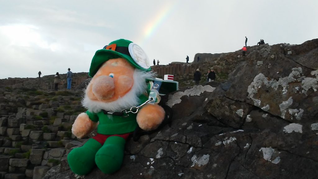 Rainbow at The Giant's Causeway made the day.